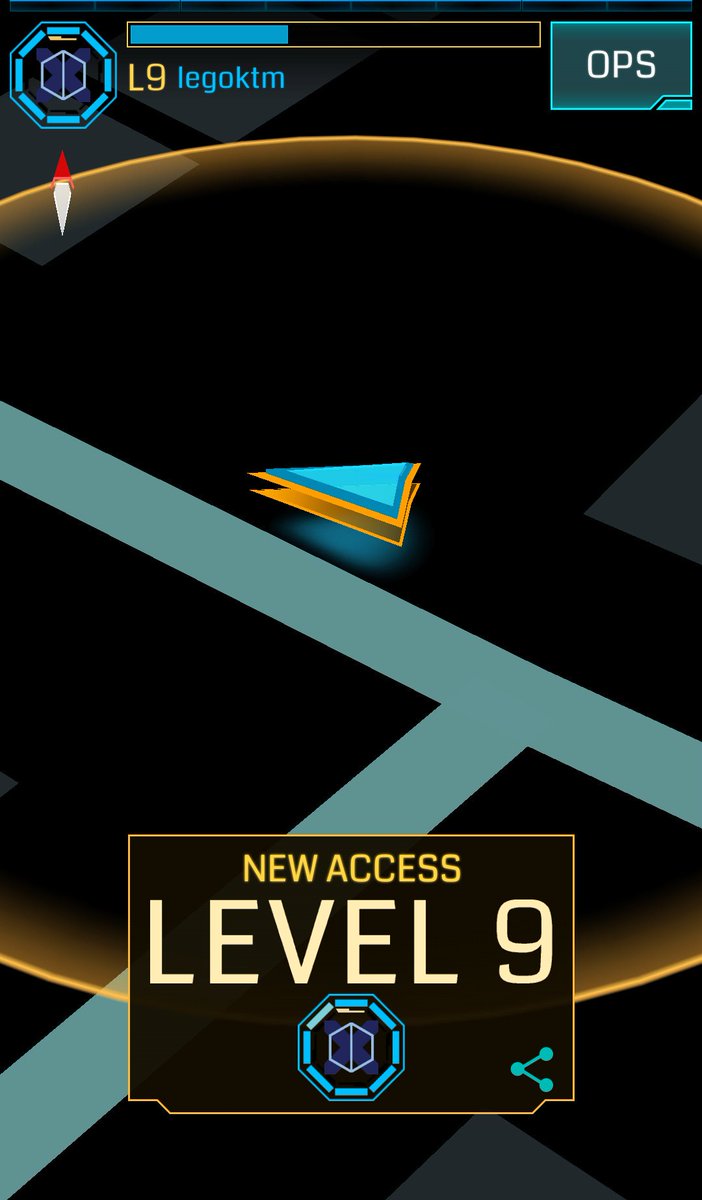 Screenshot of Ingress showing "New Access Level 9"