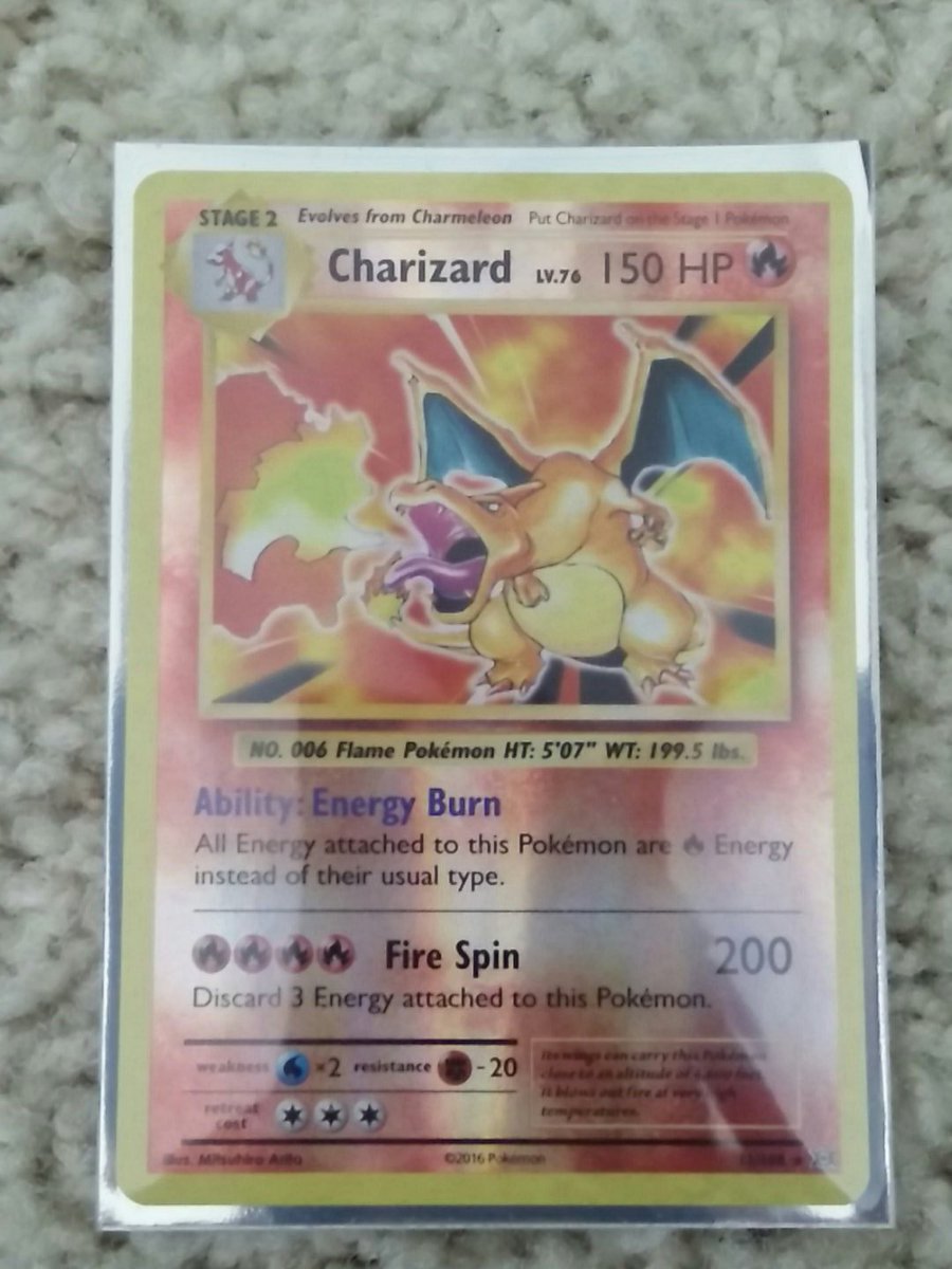 Picture of a shiny Pokémon card