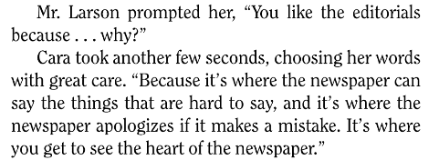 Editorials are the heart of a newspaper, from The Landry News